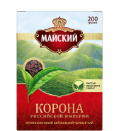 Чай Майский Корона Российской Империи черный крупнолистовой, 200г 13986 Чай Майский Корона Российской Империи черный крупнолистовой, 200г 13986