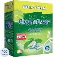 Таблетки для ПММ Clean&Fresh Allin1 (giga) 100шт/уп