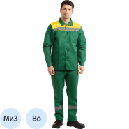 Костюм лет муж (куртка, бр) л16 с СОП зел/желт 128-132/182-188 Костюм лет муж (куртка, бр) л16 с СОП зел/желт 128-132/182-188