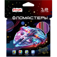 Фломастеры Комус Класс Star way 12цв. в наб., вентилир,смыв, карт. упак Фломастеры Комус Класс Star way 12цв. в наб., вентилир,смыв, карт. упак