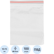 Пакет с замком (Zip Lock) с европодвесом 10х15см, 60 мкм, 100 шт/уп Пакет с замком (Zip Lock) с европодвесом 10х15см, 60 мкм, 100 шт/уп