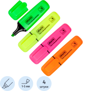 Набор текстовыделителей Attache Palette 1-5мм набор 4цв HL6010 Набор текстовыделителей Attache Palette 1-5мм набор 4цв HL6010